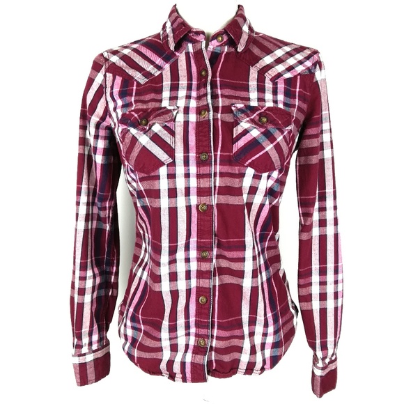 Aeropostale Tops - * Aeropostale button down women's medium plaid red